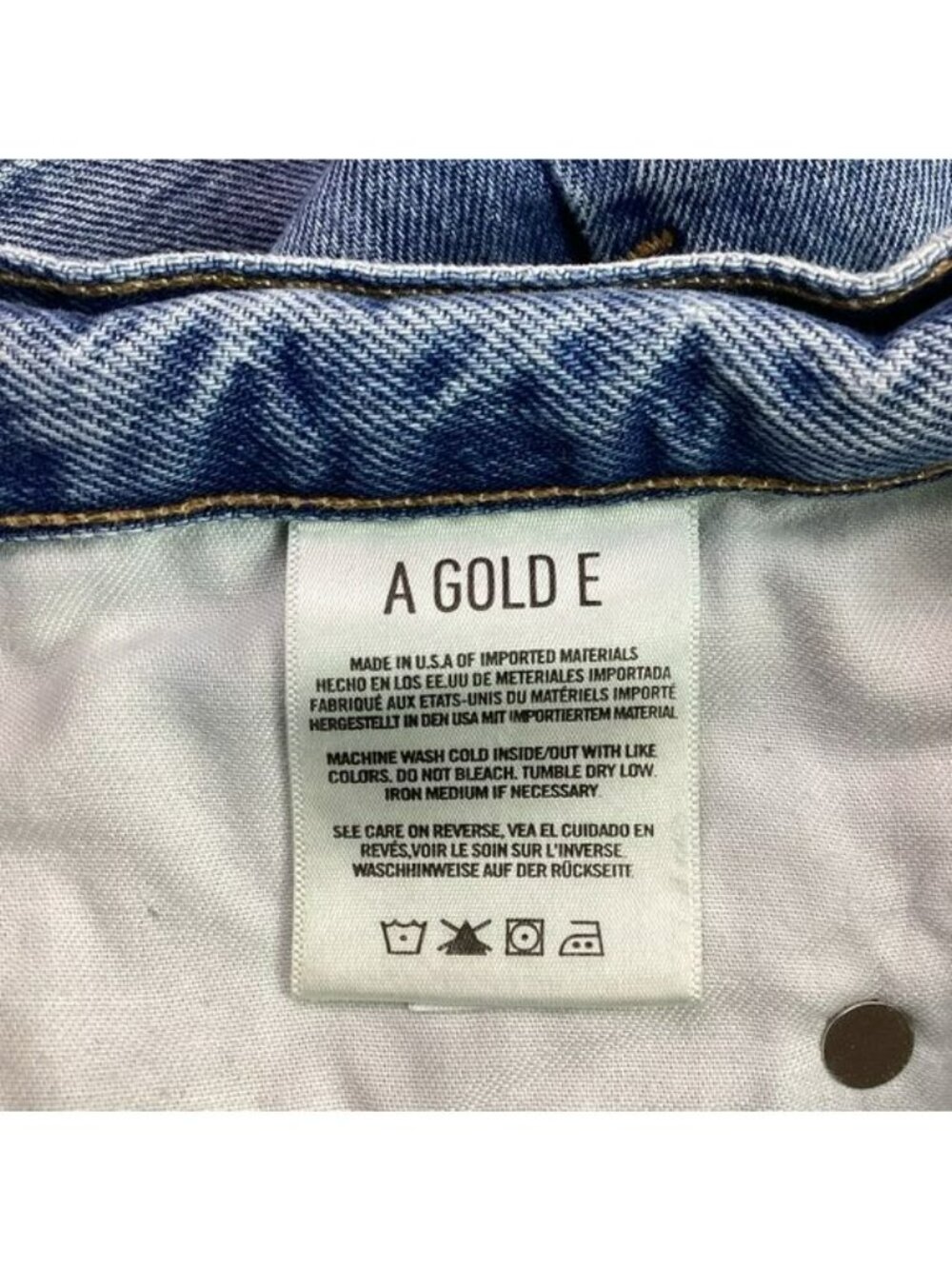 A Gold E Womens High-Rise Relaxed Straight-Leg Jeans In Medium Wash Size 31 100% - Picture 11 of 12